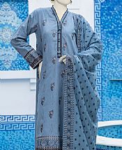 Junaid Jamshed Faded Blue Lawn Suit- Pakistani Designer Lawn Suits