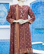 Junaid Jamshed Brown Lawn Suit- Pakistani Lawn Dress
