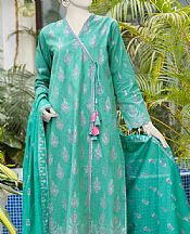 Junaid Jamshed Sea Green Lawn Suit- Pakistani Designer Lawn Suits