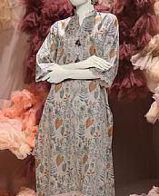Junaid Jamshed Grey Cambric Kurti- Pakistani Winter Dress