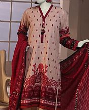 Junaid Jamshed Rose Pink Khaddar Suit (2 pcs)- Pakistani Winter Dress
