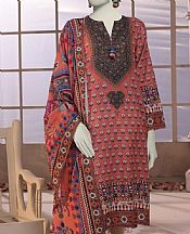 Junaid Jamshed Coral Khaddar Suit (2 pcs)- Pakistani Winter Dress