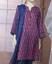 Junaid Jamshed Dusky Blue Cambric Suit- Pakistani Winter Clothing