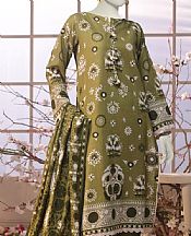 Junaid Jamshed Light Olive Green Khaddar Suit- Pakistani Winter Clothing