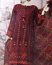Junaid Jamshed Maroon Oak Khaddar Suit- Pakistani Winter Dress