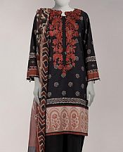 Junaid Jamshed Black Lawn Suit- Pakistani Lawn Dress