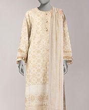 Junaid Jamshed Ivory Lawn Suit- Pakistani Designer Lawn Suits