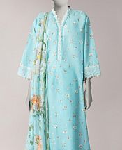 Junaid Jamshed Pale Blue Lawn Suit- Pakistani Lawn Dress