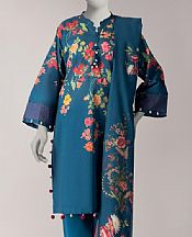 Junaid Jamshed Venice Blue Lawn Suit- Pakistani Designer Lawn Suits