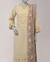 Junaid Jamshed Ivory Lawn Suit- Pakistani Lawn Dress