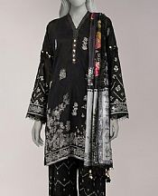 Junaid Jamshed Black Lawn Suit- Pakistani Designer Lawn Suits