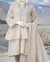 Off-white Jacquard Suit- Pakistani Winter Clothing