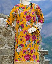 Mustard Cambric Kurti- Pakistani Winter Dress