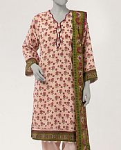 Junaid Jamshed Light Peach Lawn Suit- Pakistani Designer Lawn Suits