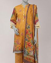 Junaid Jamshed Orange Lawn Suit- Pakistani Designer Lawn Suits