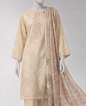 Junaid Jamshed Beige Lawn Suit- Pakistani Designer Lawn Suits