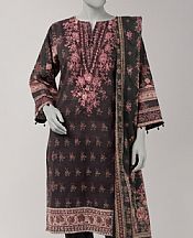 Junaid Jamshed Black Lawn Suit- Pakistani Designer Lawn Suits
