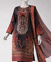 Junaid Jamshed Black Lawn Suit- Pakistani Designer Lawn Suits