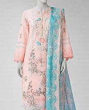 Junaid Jamshed Pastel Pink Lawn Suit- Pakistani Lawn Dress