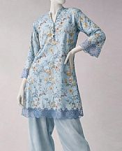 Junaid Jamshed Light Blue Lawn Suit (2 pcs)- Pakistani Lawn Dress