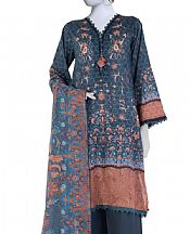 Junaid Jamshed Pickled Bluewood Lawn Suit- Pakistani Designer Lawn Suits