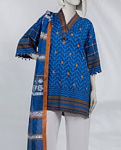 Junaid Jamshed Blue Lawn Suit (2 pcs)- Pakistani Designer Lawn Suits
