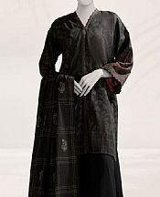 Junaid Jamshed Dark Grey Cambric Suit (2 pcs)- Pakistani Lawn Dress
