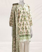 Junaid Jamshed Off White Cambric Suit (2 pcs)- Pakistani Lawn Dress