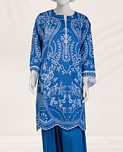 Junaid Jamshed Blue Cambric Suit (2 pcs)- Pakistani Lawn Dress