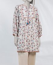 Junaid Jamshed Off White Lawn Kurti- Pakistani Lawn Dress