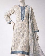 Junaid Jamshed Ivory Lawn Suit- Pakistani Lawn Dress