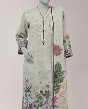 Junaid Jamshed Off White Lawn Suit- Pakistani Lawn Dress