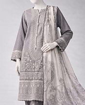 Junaid Jamshed Grey Lawn Suit- Pakistani Lawn Dress