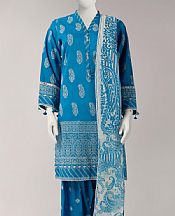 Junaid Jamshed Blue Lawn Suit- Pakistani Designer Lawn Suits