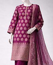 Junaid Jamshed Dark Raspberry Lawn Suit- Pakistani Designer Lawn Suits