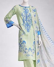 Junaid Jamshed Pale Green Lawn Suit- Pakistani Designer Lawn Suits