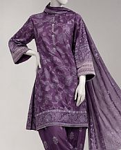 Junaid Jamshed Plum Purple Lawn Suit- Pakistani Lawn Dress