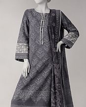 Junaid Jamshed Grey Lawn Suit- Pakistani Designer Lawn Suits