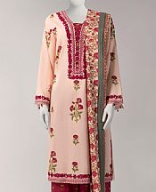 Junaid Jamshed Oyster Pink Lawn Suit- Pakistani Lawn Dress