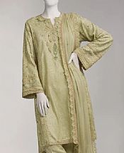 Junaid Jamshed Olive Jacquard Suit- Pakistani Lawn Dress