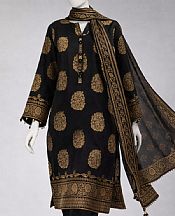 Junaid Jamshed Black Jacquard Suit- Pakistani Designer Lawn Suits