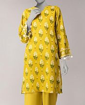 Junaid Jamshed Golden Yellow Lawn Suit (2 pcs)- Pakistani Designer Lawn Suits