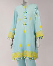 Junaid Jamshed Pale Aqua Lawn Suit (2 pcs)- Pakistani Lawn Dress