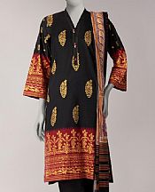 Junaid Jamshed Black Lawn Suit- Pakistani Designer Lawn Suits