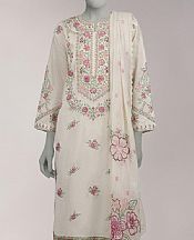 Junaid Jamshed Ivory Lawn Suit- Pakistani Lawn Dress