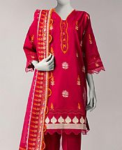 Junaid Jamshed Crimson Lawn Suit- Pakistani Lawn Dress