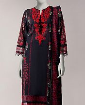 Junaid Jamshed Black Lawn Suit- Pakistani Designer Lawn Suits