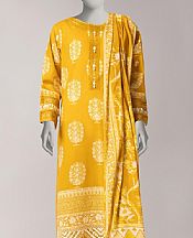 Junaid Jamshed Mustard Lawn Suit- Pakistani Designer Lawn Suits