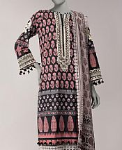 Junaid Jamshed Black/Dusty Pink Lawn Suit- Pakistani Lawn Dress