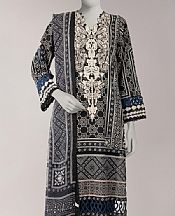 Junaid Jamshed Black Lawn Suit- Pakistani Lawn Dress